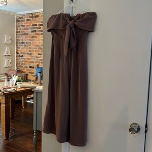 Mauve size small strapless jumpsuit